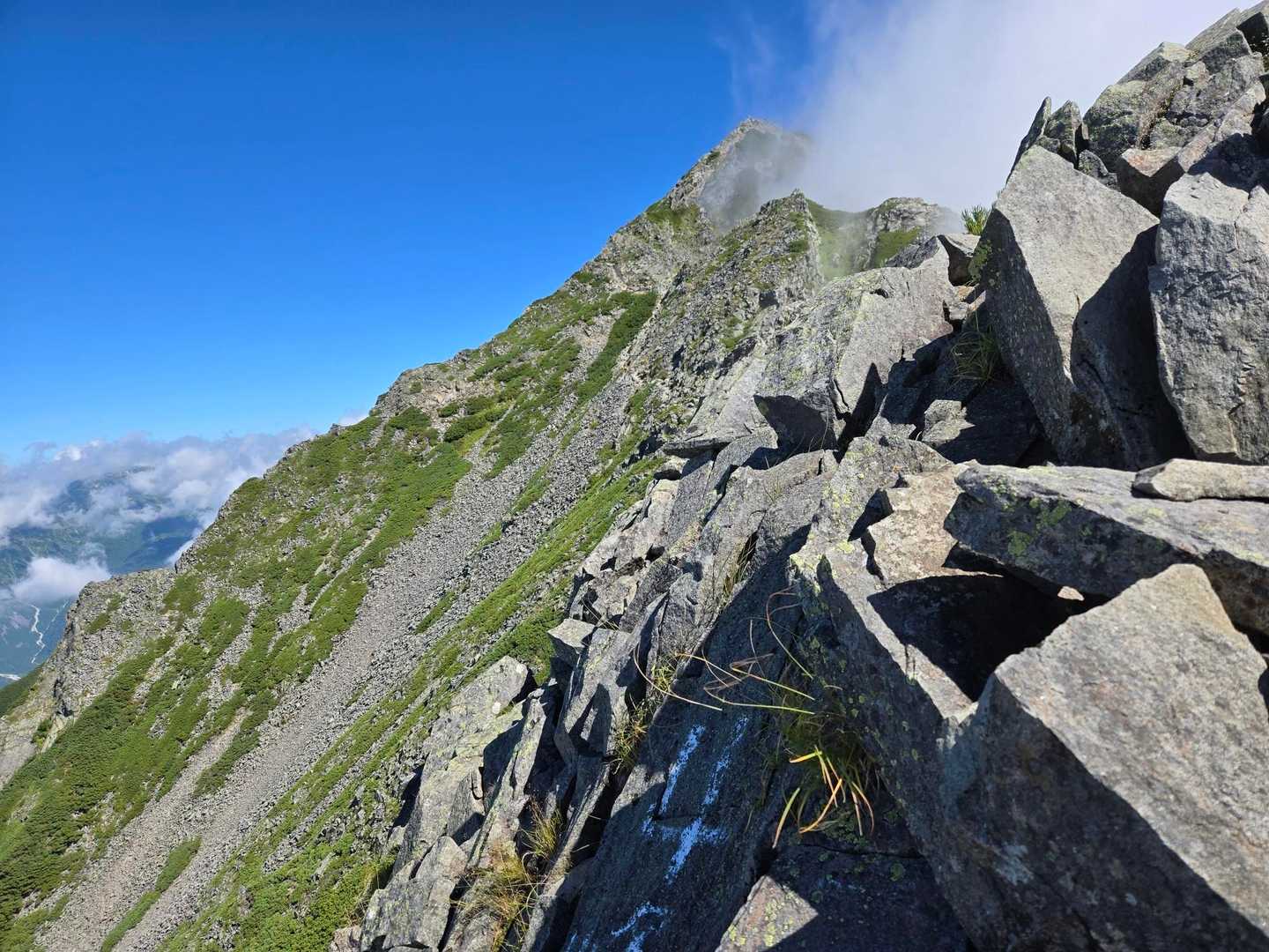 西穂丸山-西穂高岳 往復コースの写真