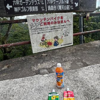 六甲山､表と裏では暑さ全然違う🥵
ゼリー2本飲み干し
最後の5本目たりるかな🧋