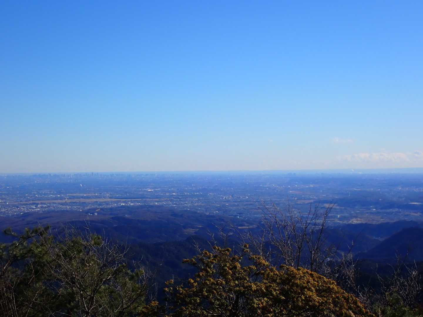 山頂からの関東平野