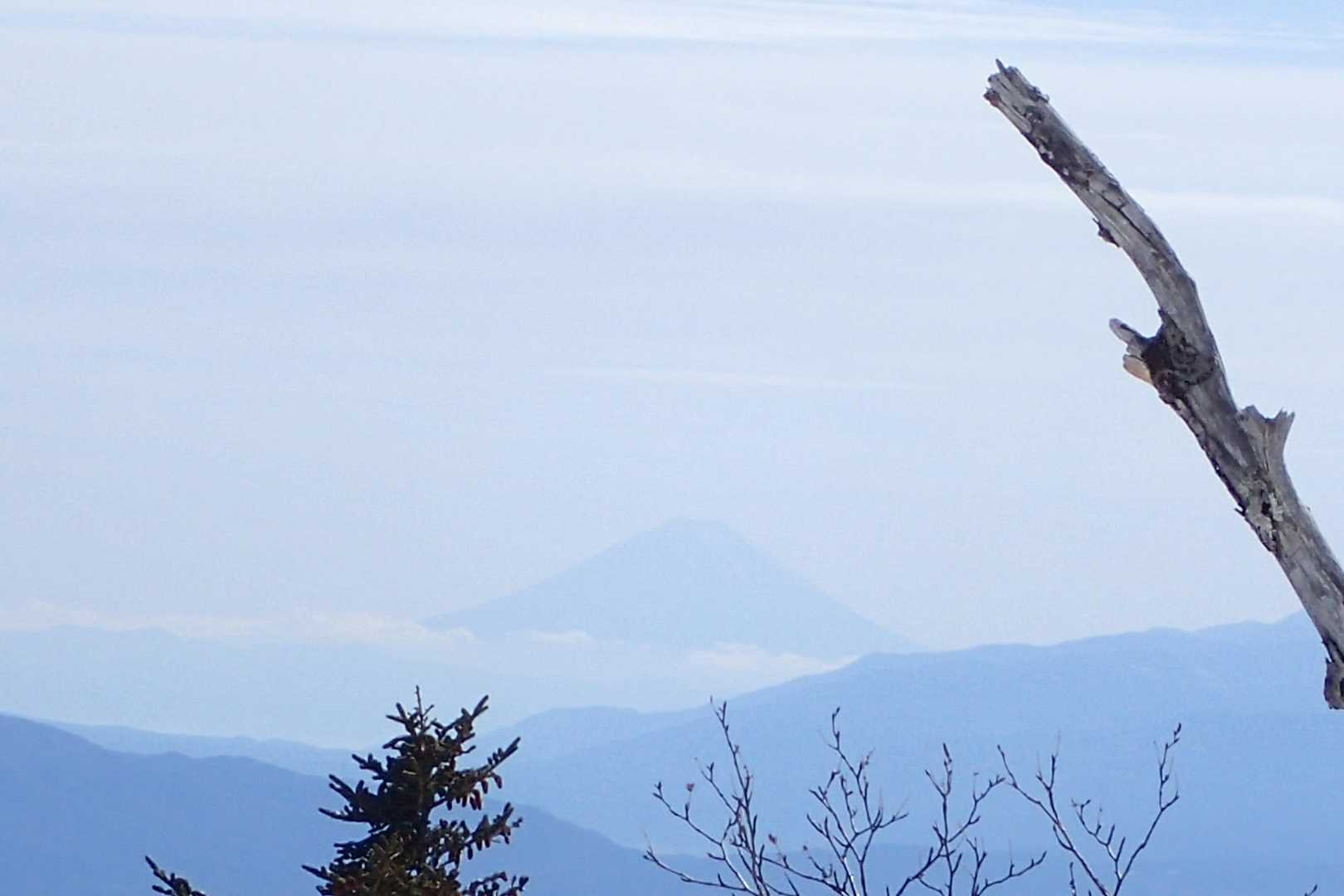 富士山、遠望。