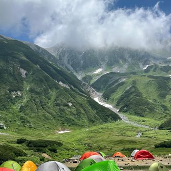 雷鳥沢キャンプ場、やっと下りました