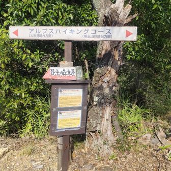 金毘羅山登り口駐車場には、たくさんの案内がありました。昆虫の森は左らしい。大岩見晴台も左から行くようです。各務野自然遺産の森も左から行くようです。