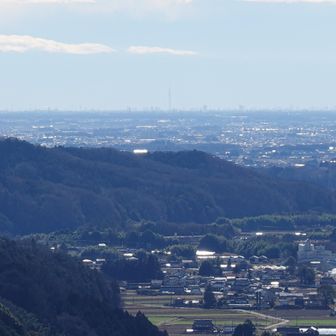 真ん中奥にはスカイツリー