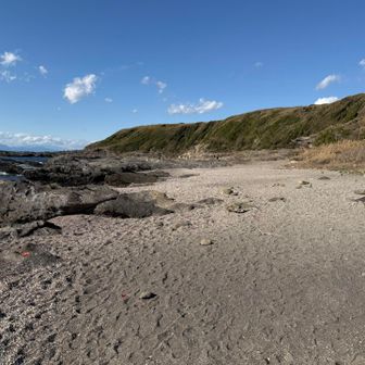 しばらく海岸を歩く