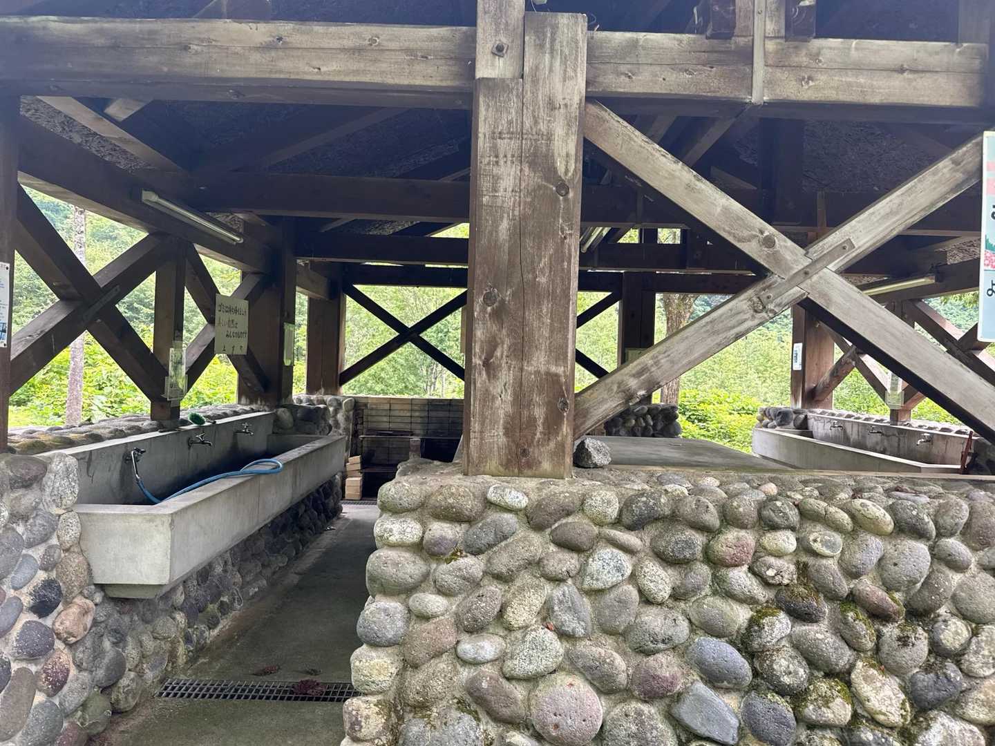 下山後　水道🚰で頭と顔を水浴び　
サッパリしました