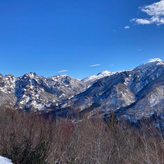 東方面はスッキリ青空
海谷山塊に焼山、雨飾、かっこよ