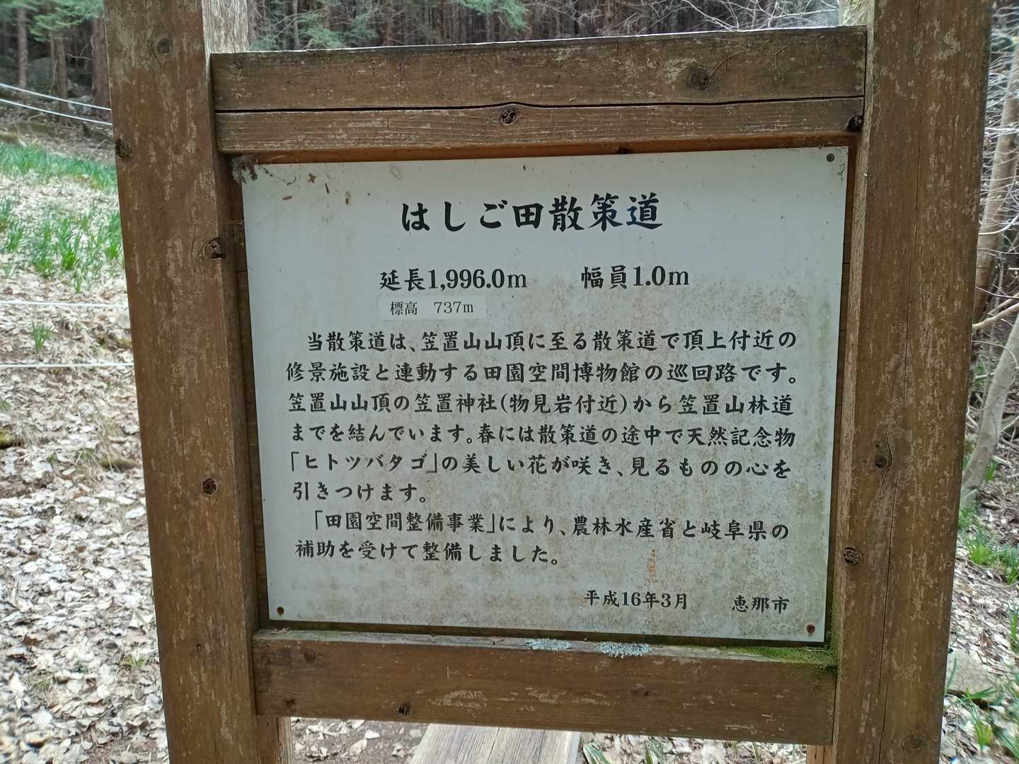 笠置山 往復コースの写真