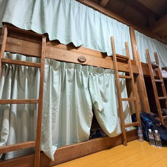 2階の室内。私達は3人一部屋でした