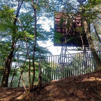 裏手に休憩ポイントと
ショートカットの下山道