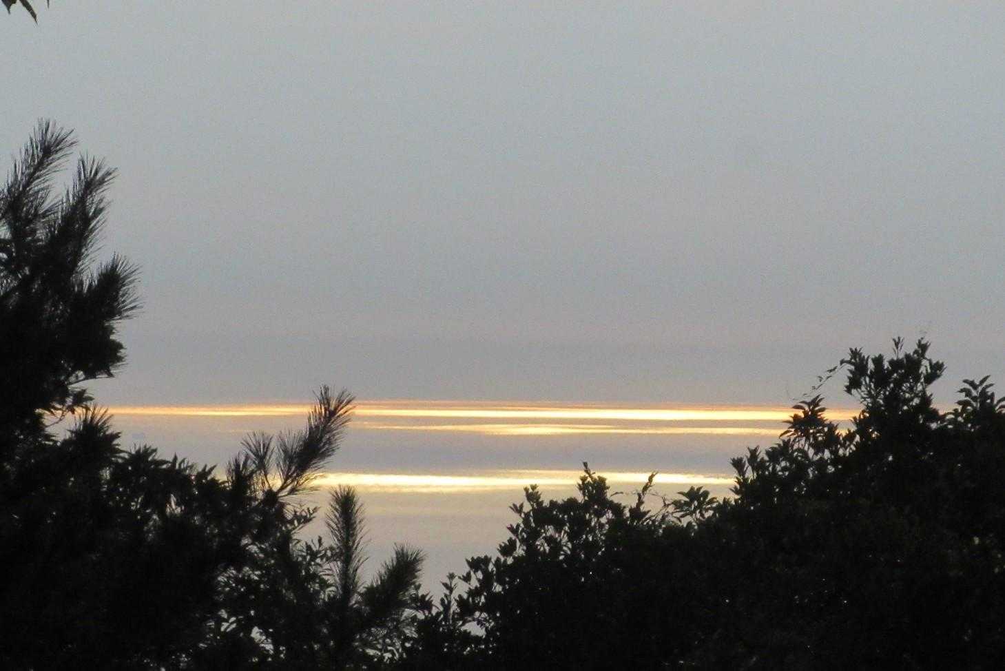 光る海