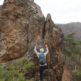 おや？自分が諦めたローソク岩を