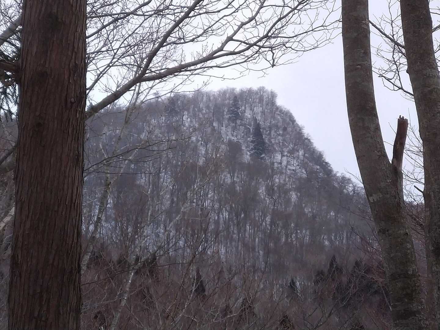 山頂が見えるけど曇天😔