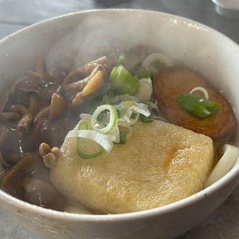 なめこうどん！うまー！