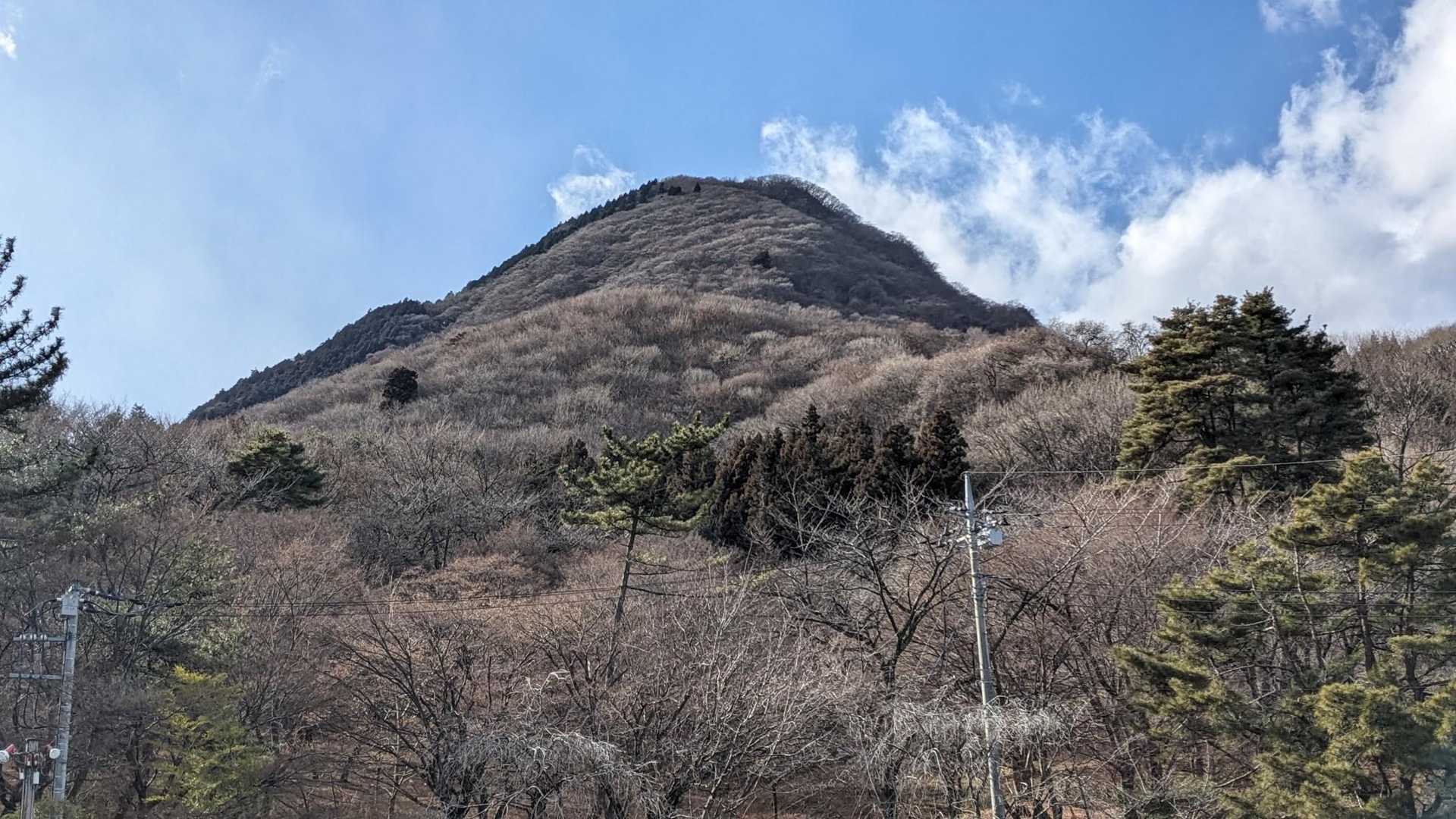 水沢観音駐車場からみた水沢山