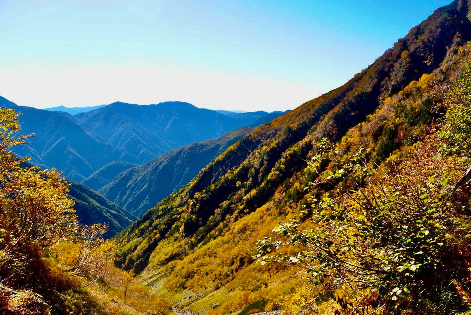 聖岳登山口-小聖岳-聖岳-兎岳-小兎岳-中盛丸山-百間平- 縦走コースの写真