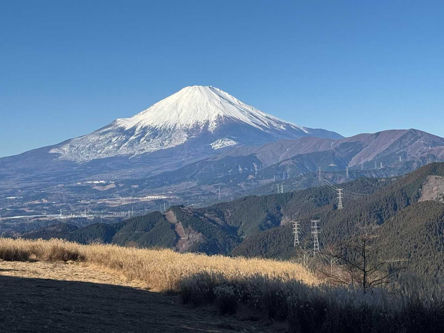 ごきげんな富士山を眺めながら下ります♪