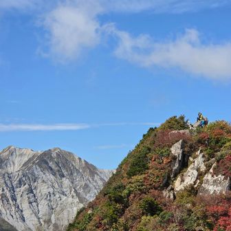 帰りに振り返って、大山くっきり