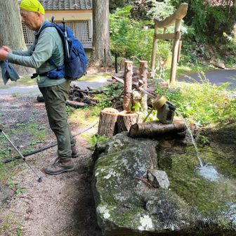 大山祇神社で顔を洗ってサッパリ