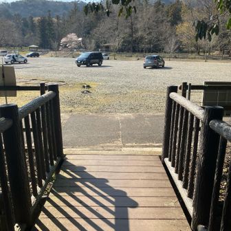 ゲートを開けて表に出る、
車の数が、更に減ってました。
野球の試合も終わった後だしね。