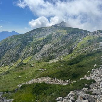 浄土山山頂　標識はない