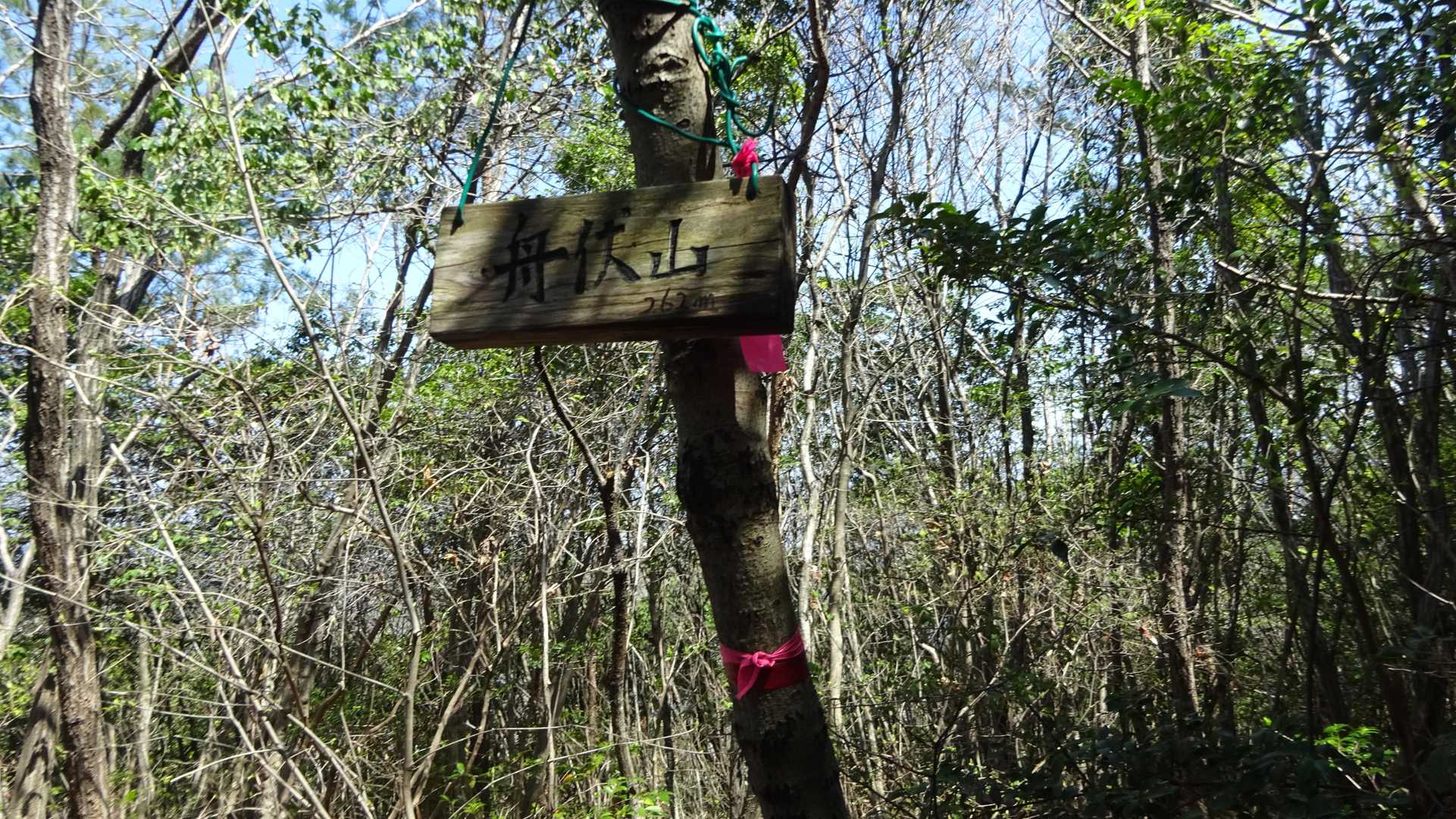 と～うちゃこ☺✌
舟伏山(3△) 262m
基準点種別	三等三角点
点名： 船伏山
基準点コードTR3533616
(別名:長良富士)