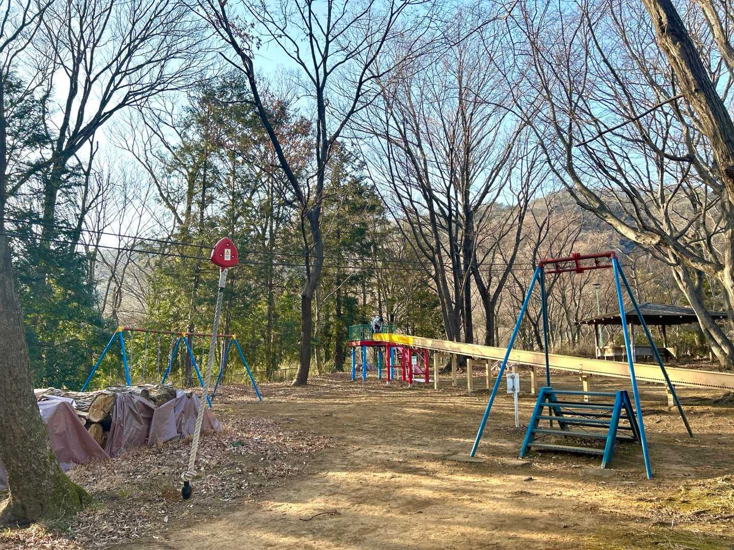 ターザンロープ、ブランコも🐜❣️
楽しい広場だね〜(*^^*)子供には最高だ👍

いや、大人も、たまには遊びたい🥹