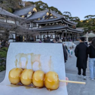 見晴台の売店で大吉だんご 200円
✌ほっと一息