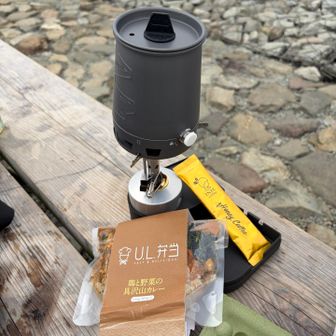 お腹も空きました…いつもの軽量クッカーセットで朝ごはん