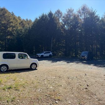 駐車場着、おつかれ山！