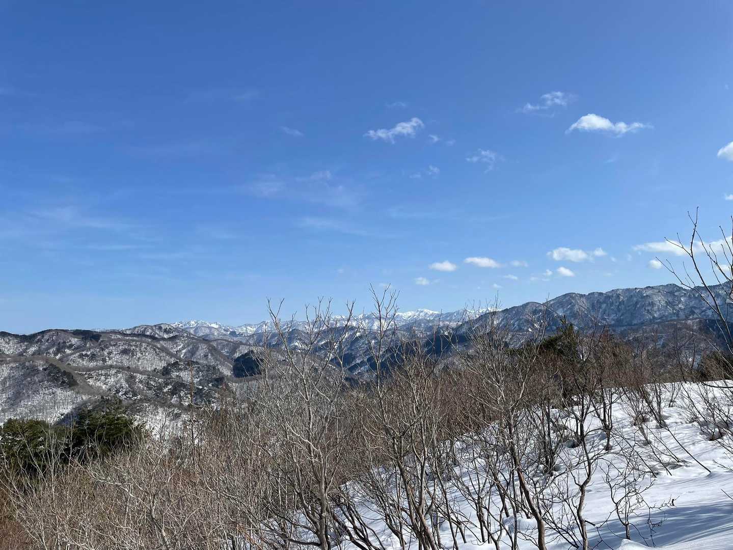 雪化粧した山々🏔✨