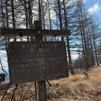 三ツ峠山の3つめのピーク・木無山。
ピークっぽくなくて、スルーしそうになりました
