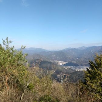 天王山山頂からの撫山？