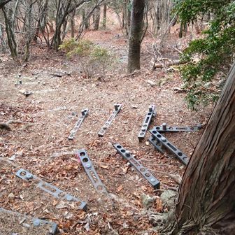 竜王山の長い階段の上部