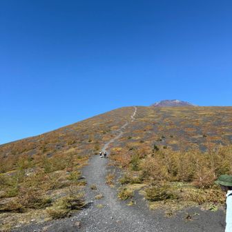 ここの傾斜が写真だと分かりにくいですが、意外とあります。
ここの砂が良く滑るんで、1歩進んでも体感は0.5戻りな感じ💦