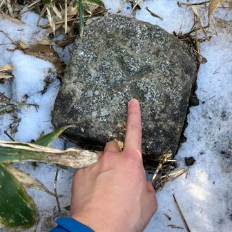 珍しい×印の一等三角点！記念に触れておこう🙌