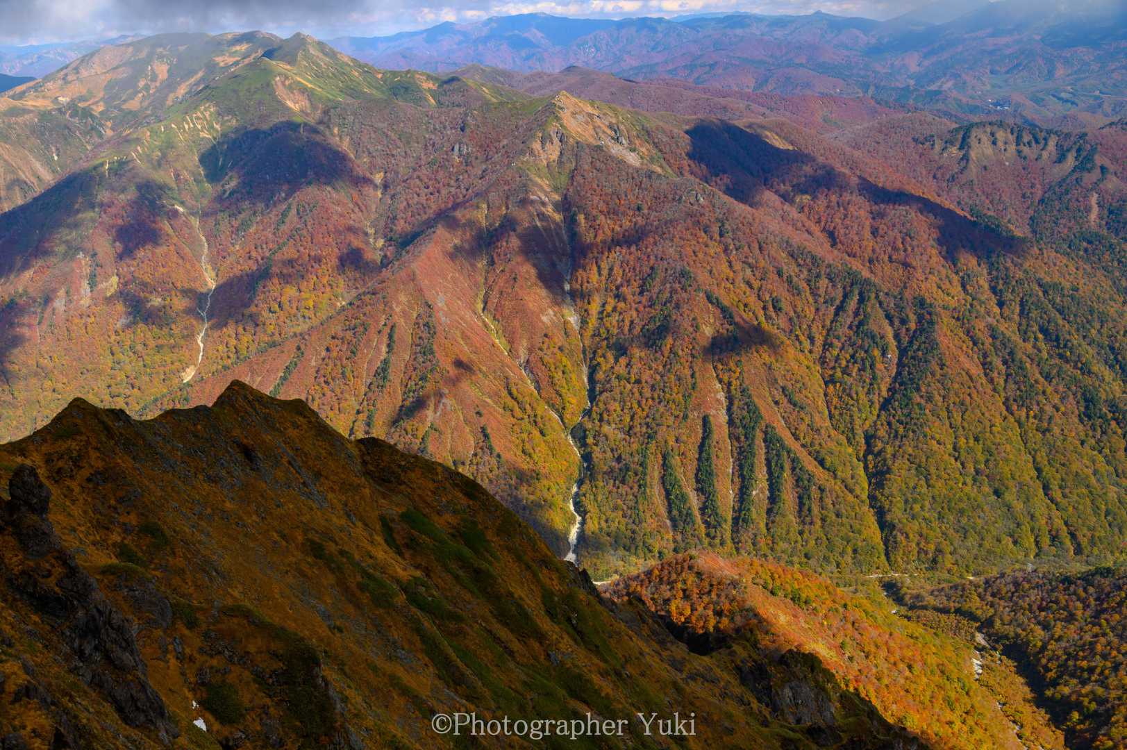 白毛門・笠ヶ岳・朝日岳