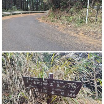 林道を横切ったときの案内板
大山山頂２時間!?
それはちょっと無理
