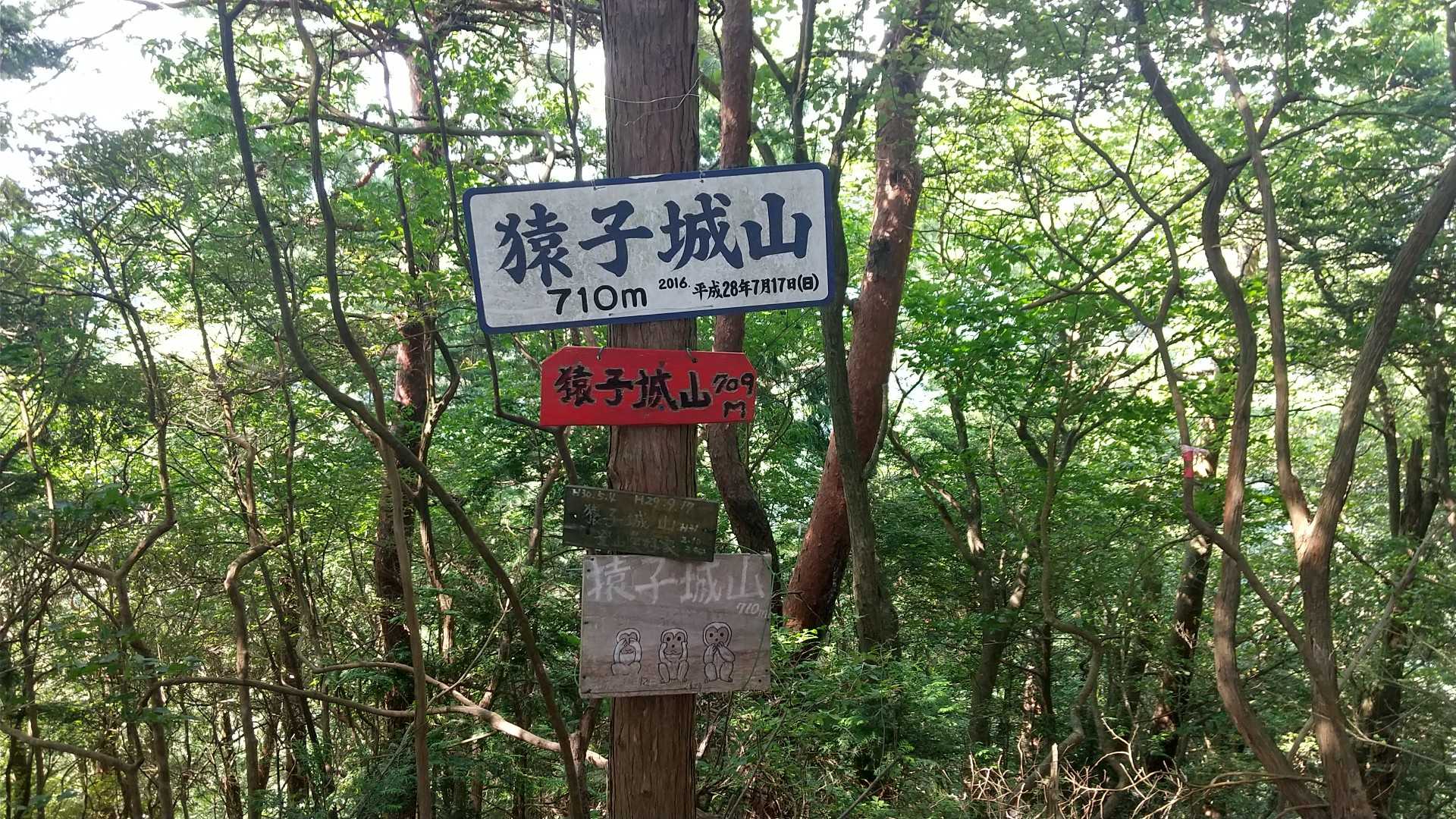 猿子城山。