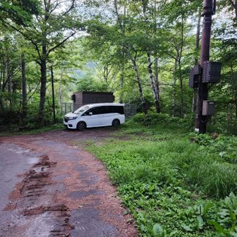 4台くらいしか停められないスペースでしたが、後から地元の人が上がって来られて、結果この場所でOKなんだと😊
トイレ🚻はないよ〜