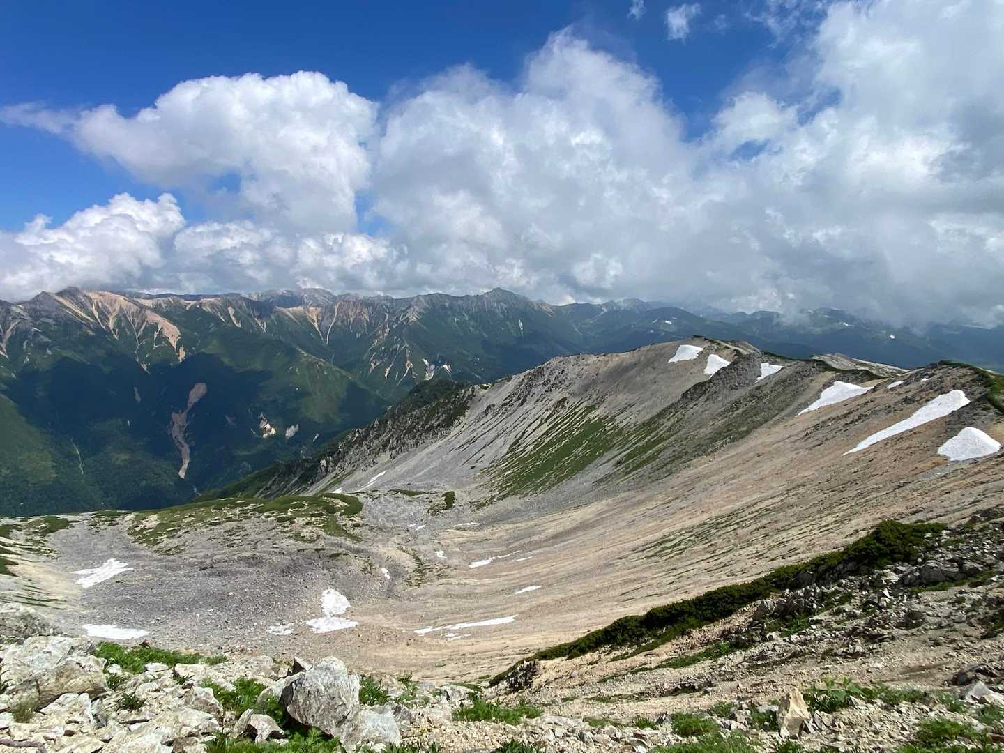 間山-北薬師岳-薬師岳-薬師峠 縦走コースの写真