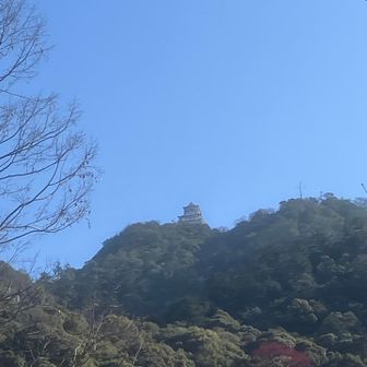 岐阜公園からの岐阜城
公園では地元の子ども達の大太鼓演奏が行われていました