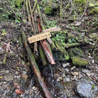 三伏峠小屋の水場は離れているので帰りに補給させていただきました。
助かります💧