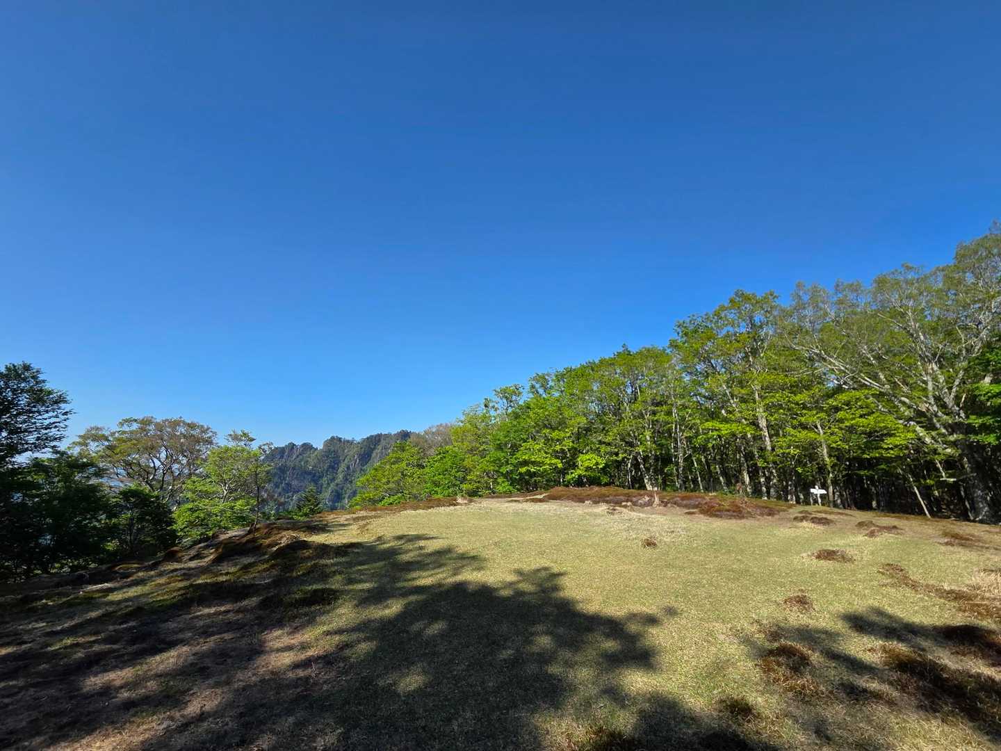 少し行くと山小屋がありますが立ち寄らずに進みます。このあとは５合目まで九折で降りていきます。長かったな😅