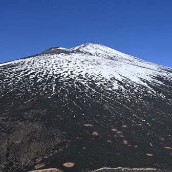 山頂到着で富士山がどーん