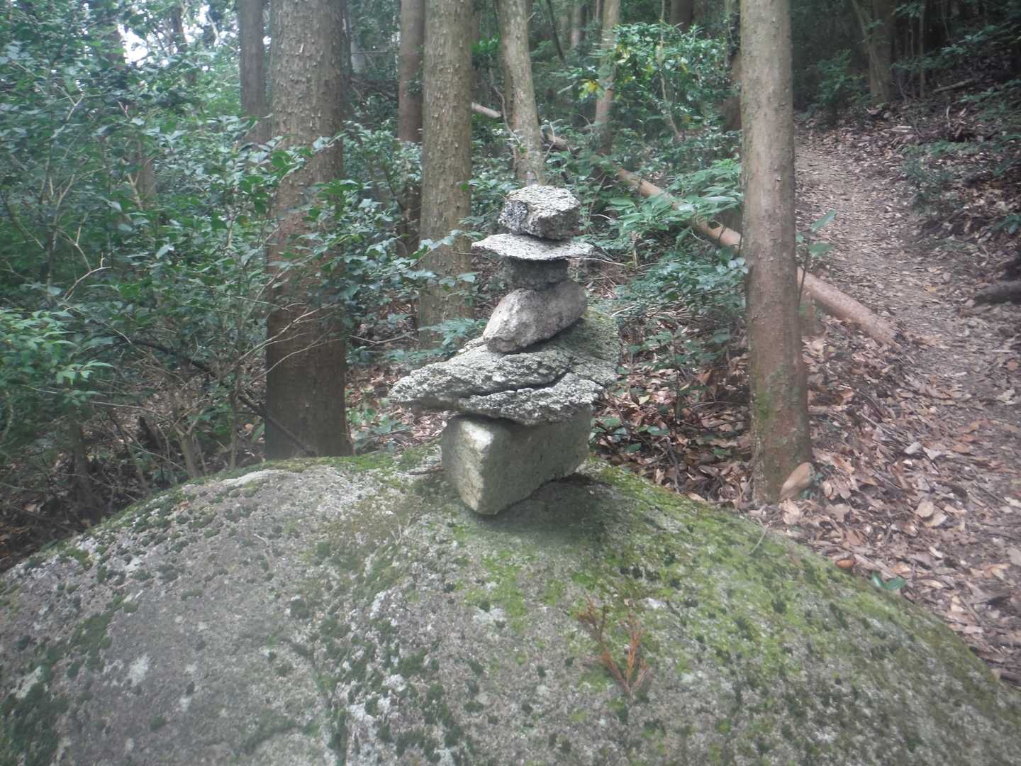 毎回形が変わってるか？
にゃてぃーさんも積み重ねようとしていたが、石が見当たらない