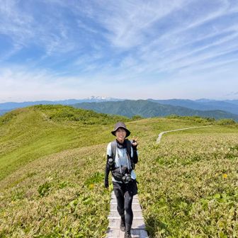 最高の草原歩きだー✌️
風強いけど涼しくて心地良き