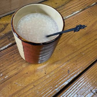 粒感が凄い甘酒で身体を温める♨️