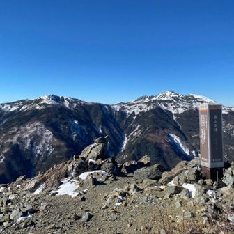 左　蝙蝠岳🦇　　右　塩見岳🧂