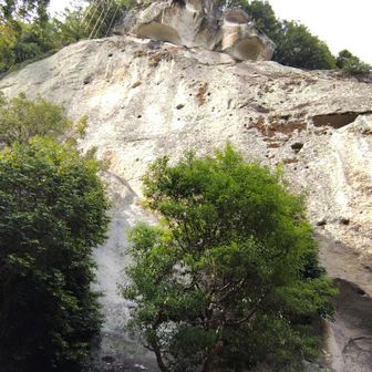 凝灰岩の大岩壁