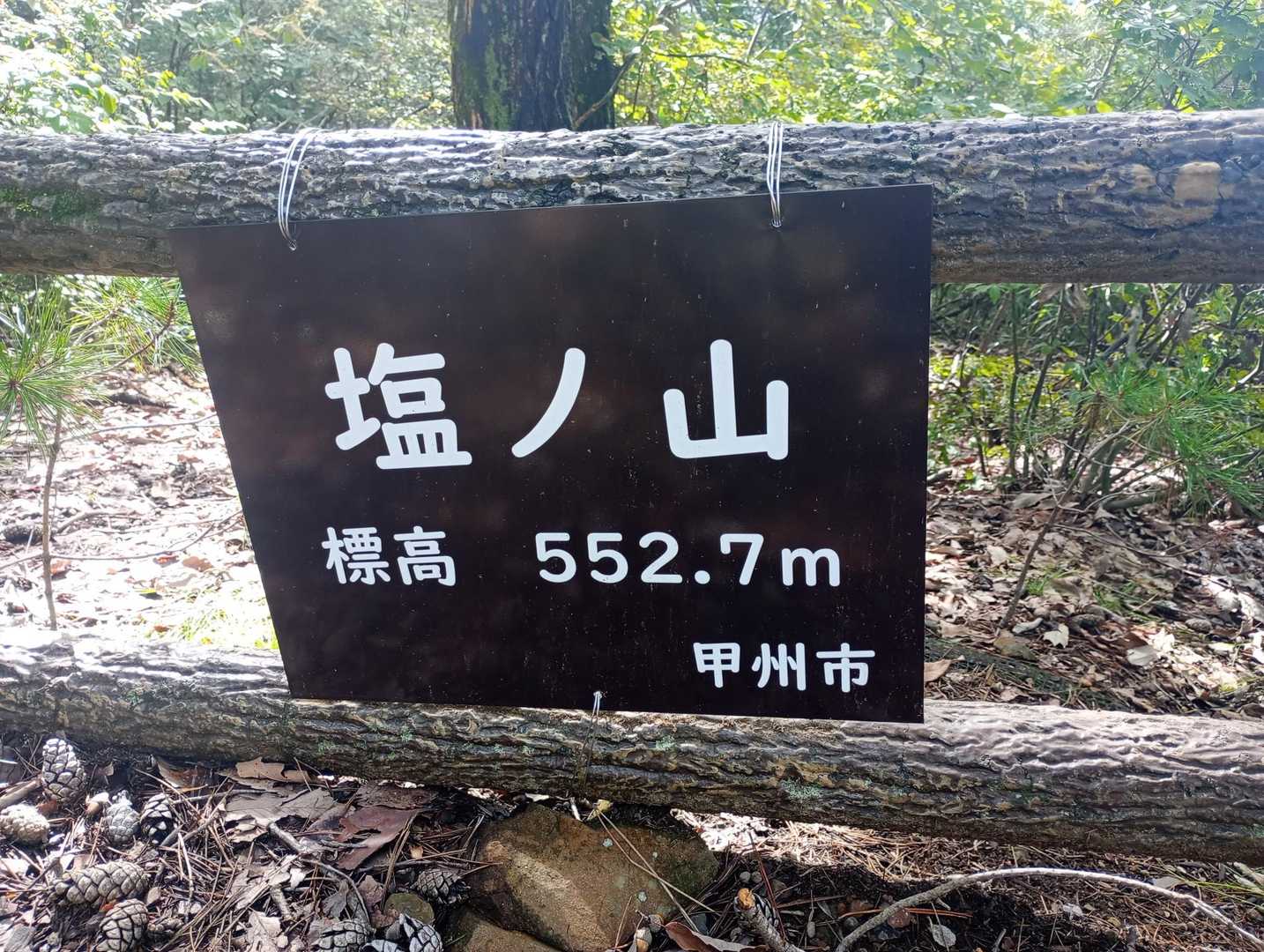 登り始めて20分位で塩の山到着😁
